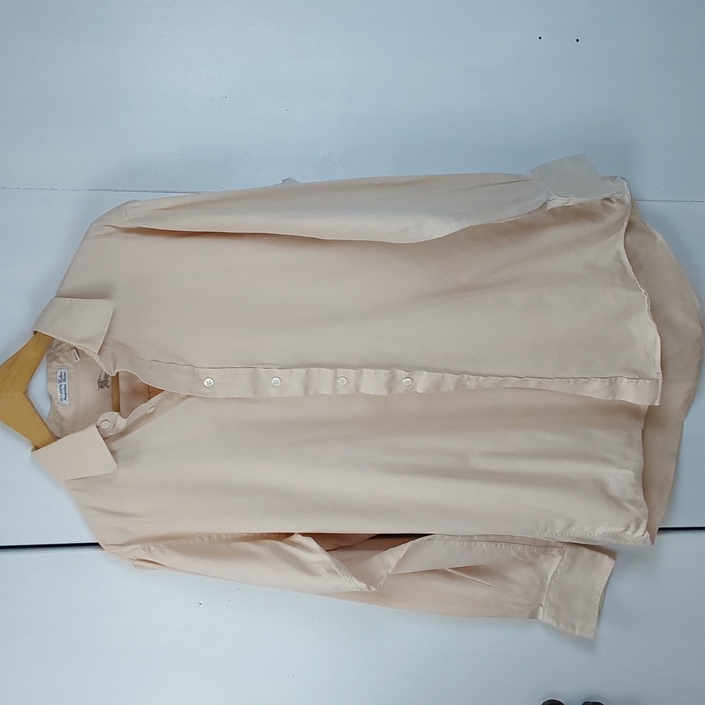 Burberrys| Mens Tan Beige Dress Shirt Neutral Button Down Preppy Sz.16 1/2 XL